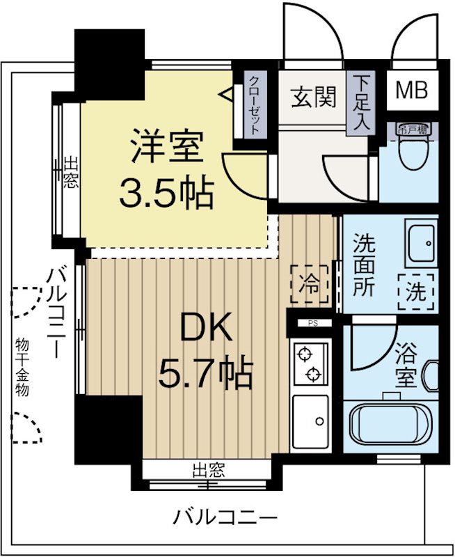 アクタス薬院2 505号室 間取り