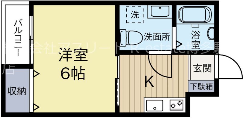 フラワーダイニング吉塚 104号室 間取り