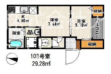 FOREST 103号室 間取り
