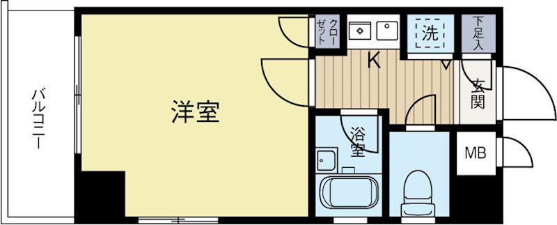 ダイナコートベイサイド博多 704号室 間取り