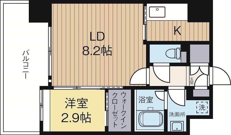 ネストピア唐人町駅前 204号室 間取り