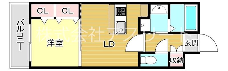 エストレーア薬院 702号室 間取り