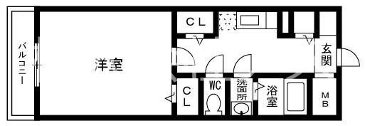 グランディ薬院Ⅰ 702号室 間取り