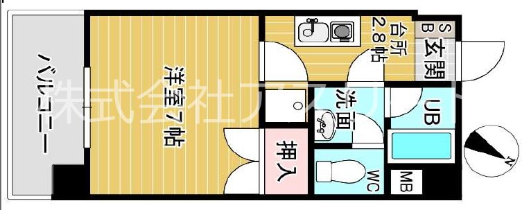 天神南ロイヤルハイツ 303号室 間取り