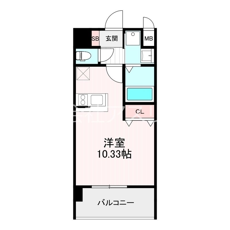 プライムコート博多吉塚 602号室 間取り