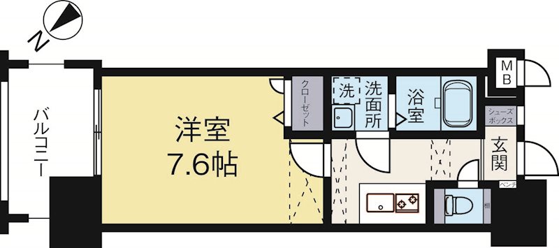 サヴォイルパシフィーク 503号室 間取り