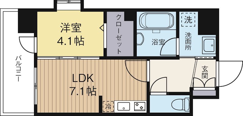 LANDIC　S4173 1410号室 間取り