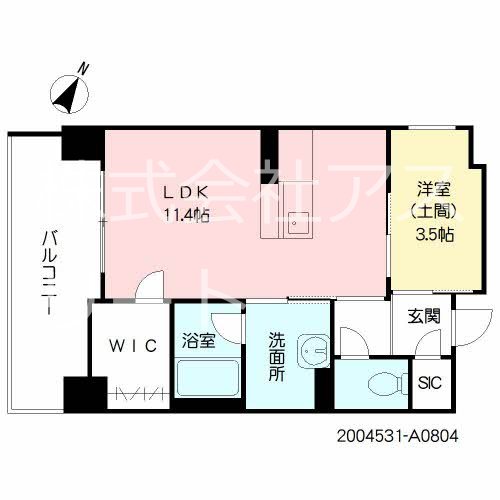 コムフォート薬院 804号室 間取り