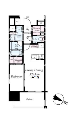 オープンレジデンシア天神今泉 403号室 間取り