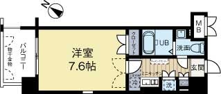 ダイナコートエスタディオサラB棟  705号室 間取り