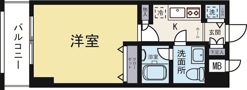 ピュアドームエクセル博多 503号室 間取り