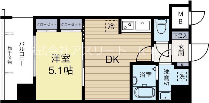 エフパルク大濠公園 306号室 間取り