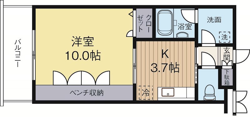 グレースコート 301号室 間取り
