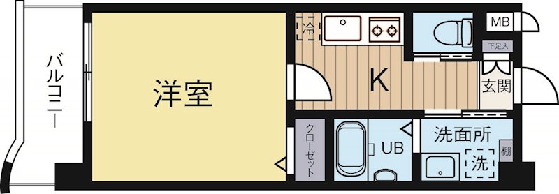 ピュアドームサンミッシェル博多 601号室 間取り