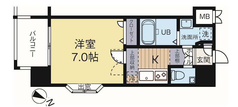 サヴォイスタジオスイーツ 506号室 間取り