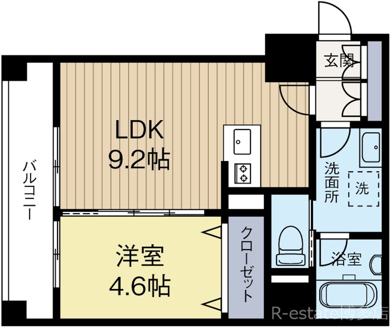 ビータコモダ博多 604号室 間取り