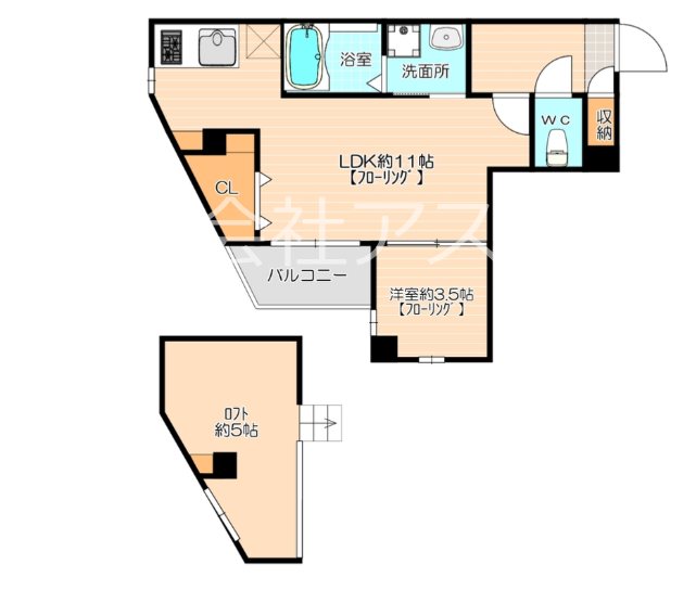 ジェンティーレ美野島2 402号室 間取り
