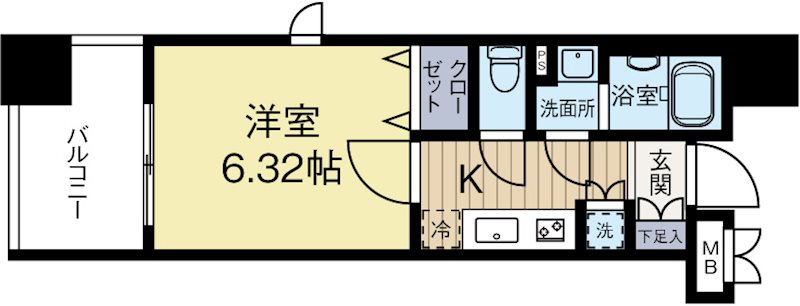 サヴォイラピエルサフィール 401号室 間取り