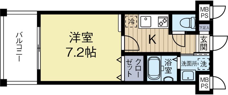 レジディア博多2 202号室 間取り