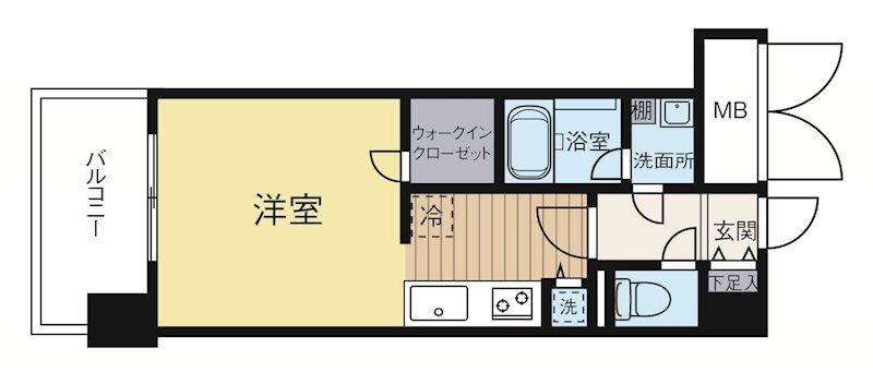 アソシアグロッツォクアトロ博多 1003号室 間取り