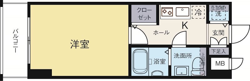 ピュアドームリバーサイド天神 1003号室 間取り