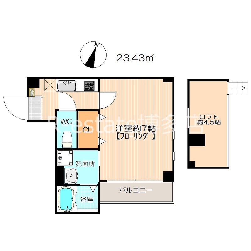 イルグラッツィアマリーナ1 303号室 間取り