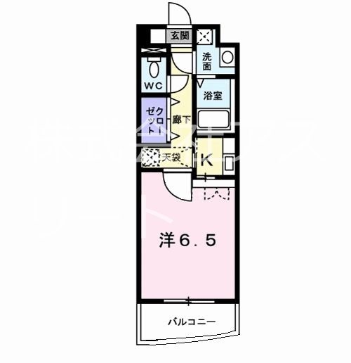 ウィザード空港通り 502号室 間取り
