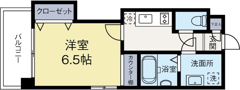 ラフィネス博多リバーステージ 401号室 間取り