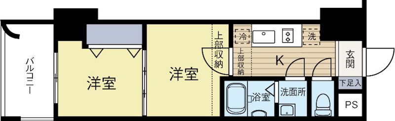 No.40PROJECT2100博多駅前 615号室 間取り