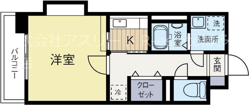 セレーノコンフォート大手門 503号室 間取り