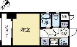 ピュアドームパレス博多 803号室 間取り