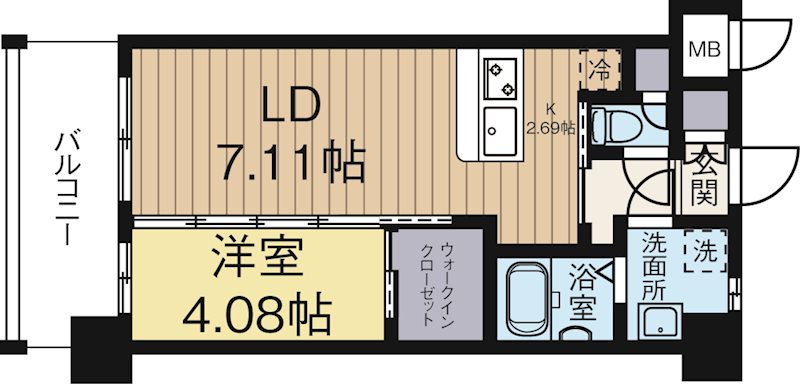 ラファセエクセレンシア呉服町 205号室 間取り