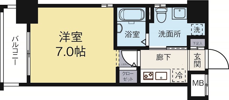 エンクレスト大手門 301号室 間取り