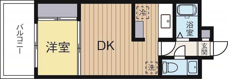 エステートモアシャトー薬院 608号室 間取り