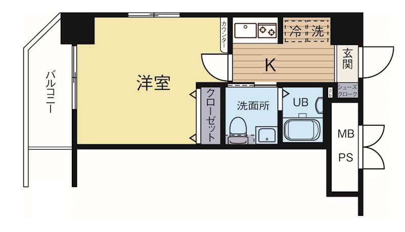 エンクレスト渡辺通 605号室 間取り