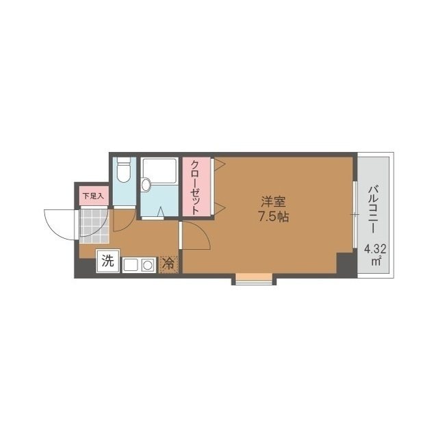 セゾンドヴィラ平尾 201号室 間取り