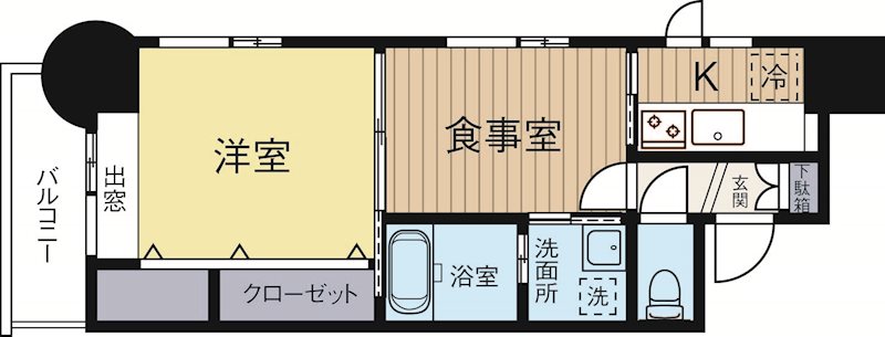 エステートモア西公園 1006号室 間取り