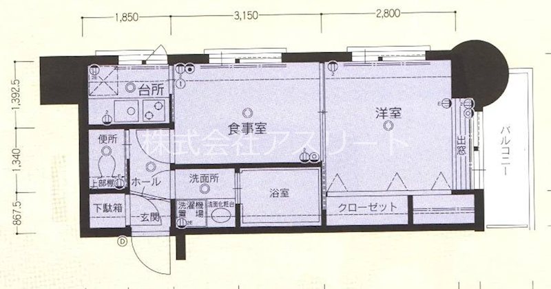 エステートモア西公園 1111号室 間取り