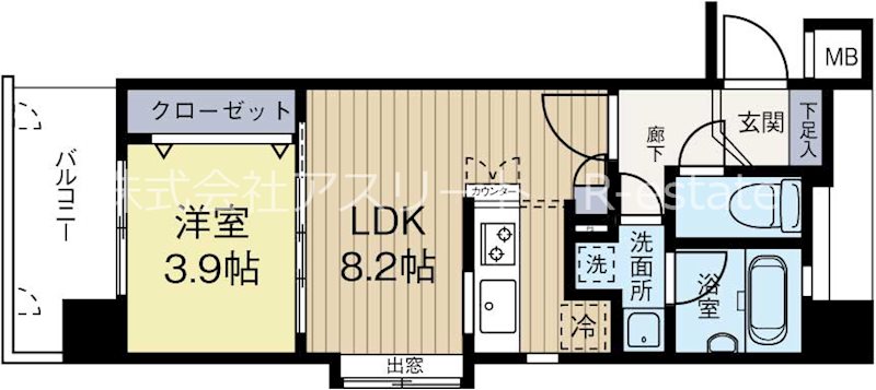 アクタス天神アネックス 208号室 間取り