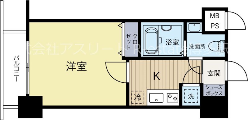 エンクレスト博多駅前 402号室 間取り