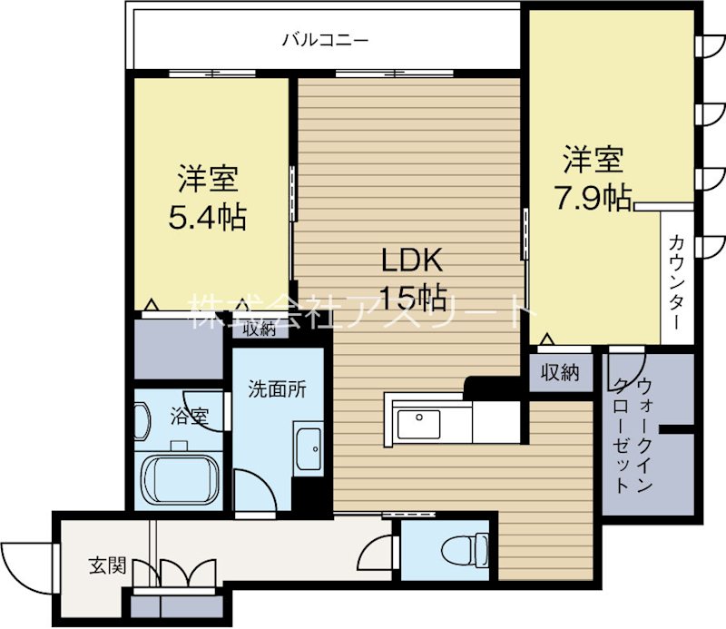 シャーメゾン博多駅南 302号室 間取り