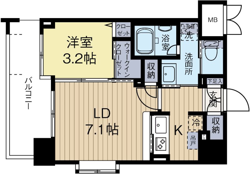 ネストピア唐人町駅前 805号室 間取り