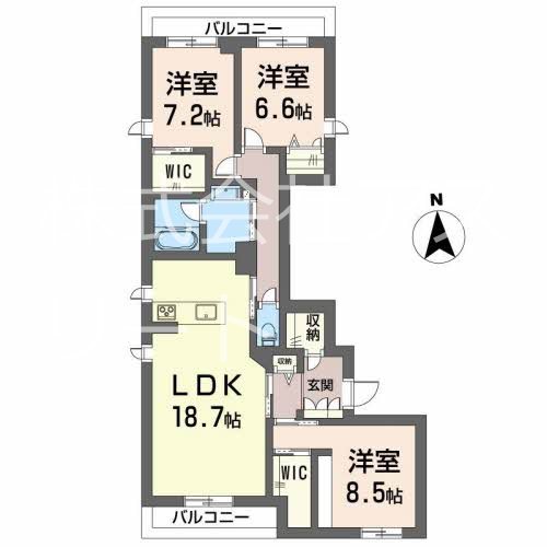 BEREO KEGO 201号室 間取り