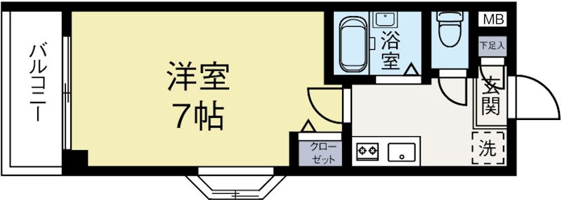 ピュア県庁北 406号室 間取り
