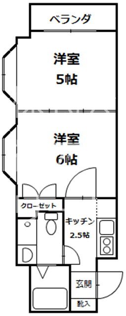 メモリアル空港東 209号室 間取り