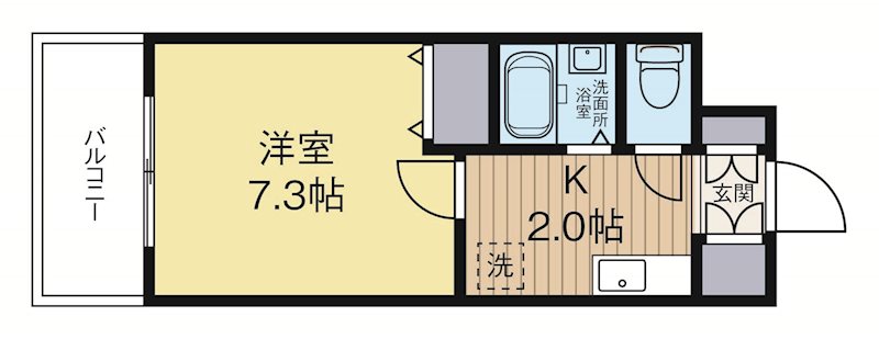 シャンテ吉塚 208号室 間取り
