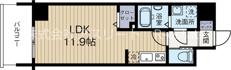 レジデンシャルヒルズ香椎駅前 1302号室 間取り