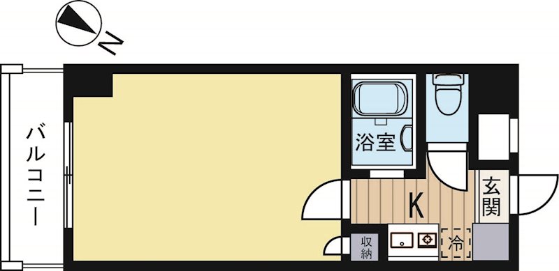 パンルネックスクリスタル箱崎 405号室 間取り