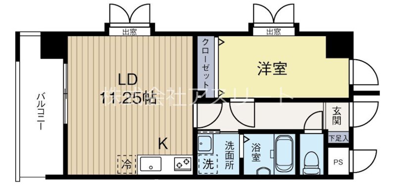 グランフォーレ西新 701号室 間取り