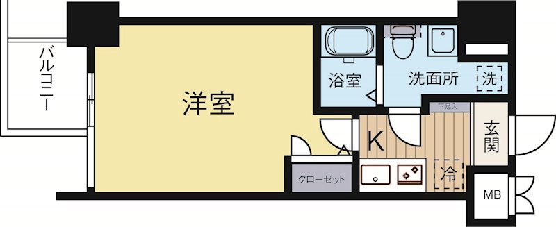 アクアシティイーストパーク 1102号室 間取り